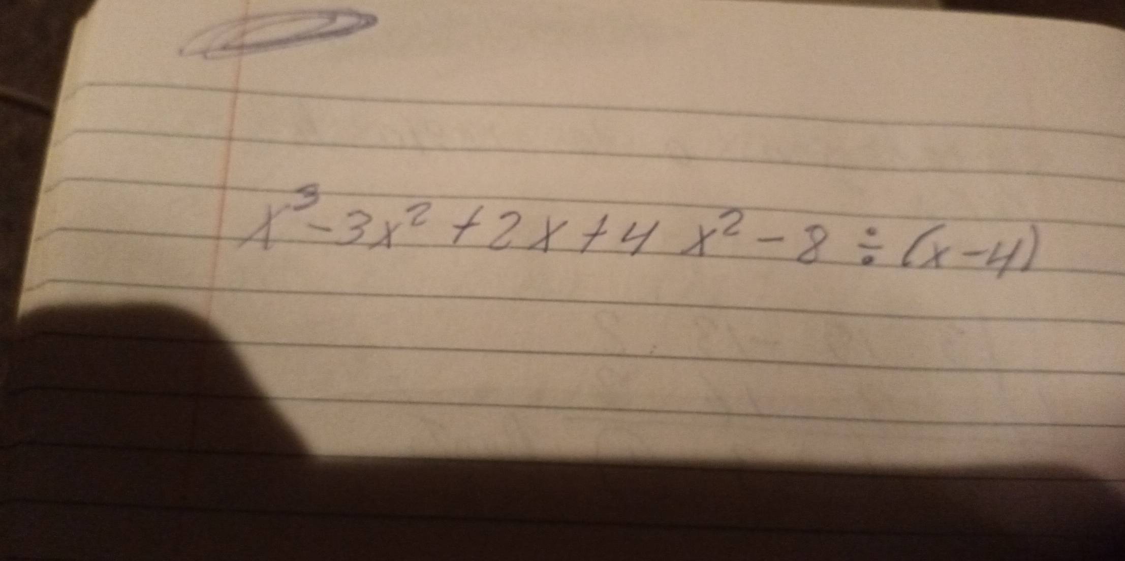 x^3-3x^2+2x+4x^2-8/ (x-4)