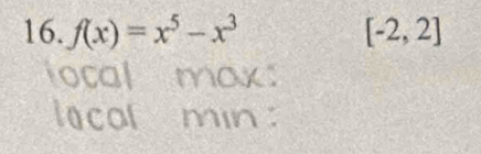 f(x)=x^5-x^3 [-2,2]