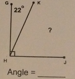 Angle =_