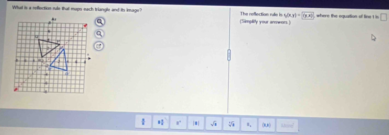 Solved: What is a reflection rule that maps each triangle and its image ...