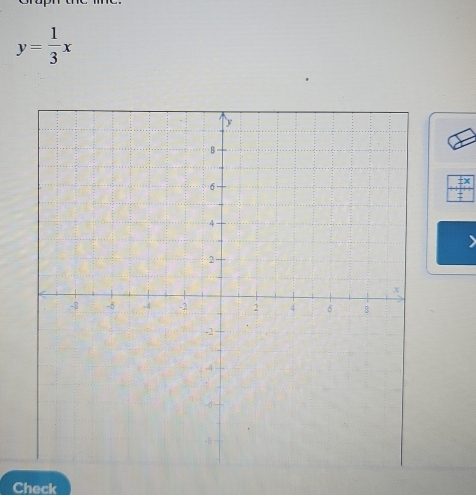 y= 1/3 x
Check