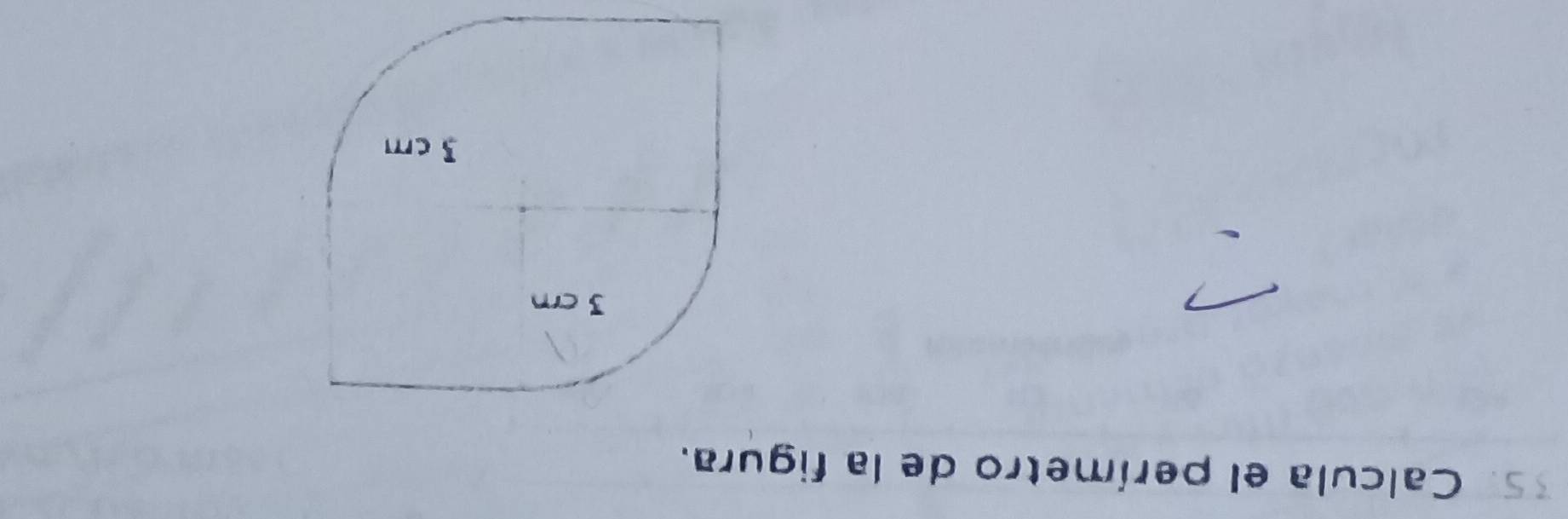 Calcula el perímetro de la figura.