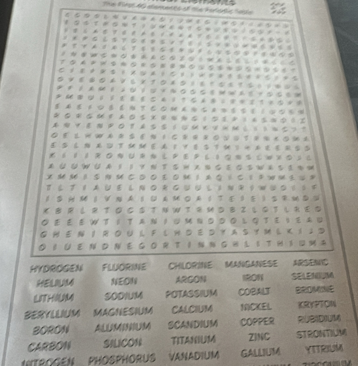 te firs 40 dements of te horods 1ite a

◆★◆◆◆◆◆③◆③③◆？
C ④ ◆ ★ ◆ θ ★ ② θ ○ ★ ◆ ★ * ( * * ⑤ ) ◆ %
◆ ￥ ⑤ ◆ ○ ◆も ★ ◆ ) ◆ ； ？ ◆ ③ 9 ◆ () ◆ ③
◆ ● ○ 8？ ◆ ④ * * ？ * ◆ * 
* ◆ ◆ ◆ ◆ ？ * ● ◆ ★ ④ * ◆： ◆ *：* ◆ * ◆0 
P@C？？
A ∪ U W U A ∫ ； N T C H X ③ C E ③ S W A S E M
⑤ C③ ○ ③ Q ‖ CⅡ ② 
T l ！ U E l R g u u l 。 N R i W u ○ 。 。 
1 ③ H M β V N A 1 U A M 0 A 1 B E )2 R M D 
K B R L R ◎ C ③ T N W T R M D B Z L G T L R E B
O E E E W T | T A NI MN D D O LQ E 1 E 4 D
G h e N I R o ul F l n D e D y a S y M l k i )D
O βU E N D N E G O R TI N N G H L S T H 3  M 2
HYDROGEN FLUORINE CHLORINE MANGANESE ASMC
HELNN NEON ARGON I2ON SELEN
E S001UM POTASSIUIM COBALT
BERYLLIING MAGNESIUM CALCIUI4 MICKEL KRYPTON
BORON SCANDIUM COPPER RUSIDIVN
CARBON SILICON TITANIUM ZINC STRONTILM
ANTROGEN PHOSPHORUS VANADIUM GALLIUM YITRIUM