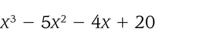 x^3-5x^2-4x+20