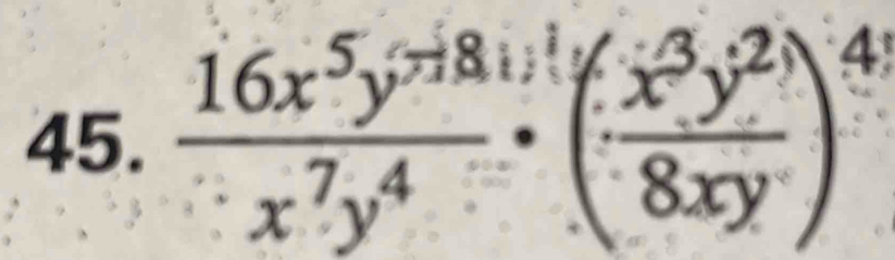  16x^5y^(78)/x^7y^4 · ( x^3y^2/8xy )^4