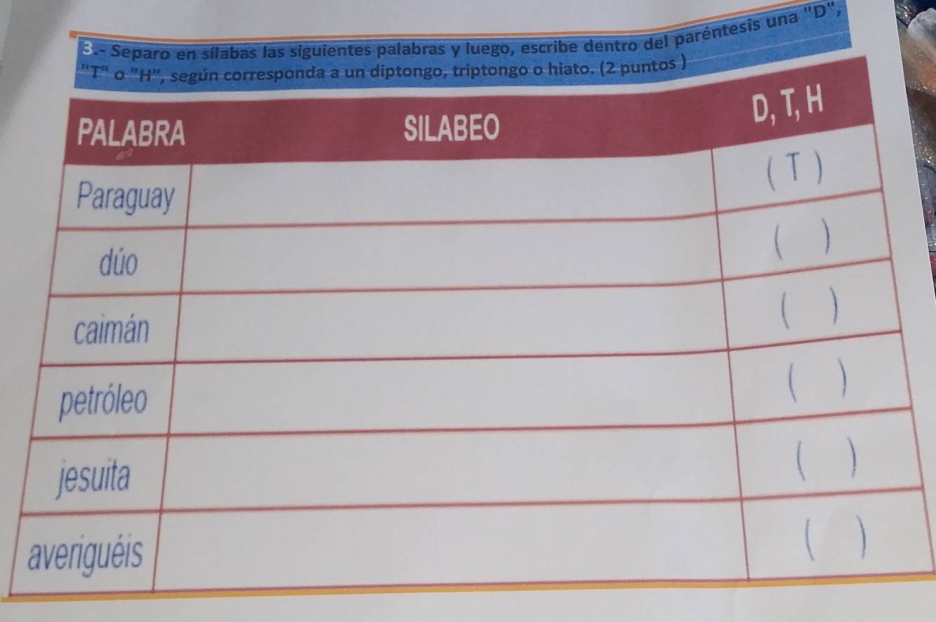 B- luego, escribe dentro del paréntesis una "D",