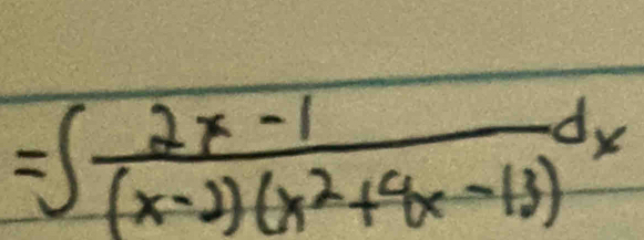 =∈t  (2x-1)/(x-2)(x^2+8x-13) dx