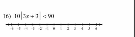 10|3x+3|<90</tex>