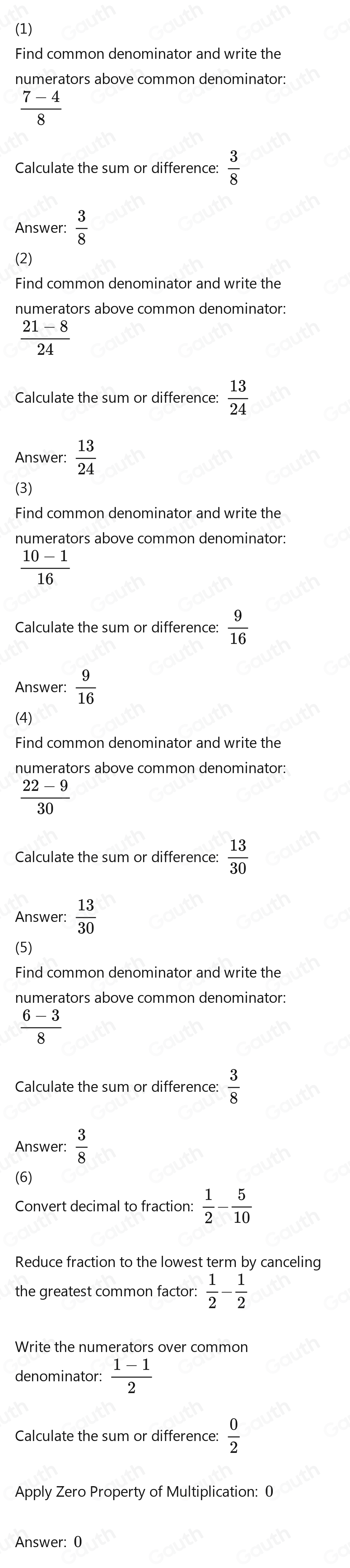 Solved: Calculate using any method that you can explain to your ...