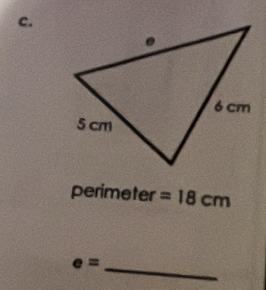 perimeter =18cm
e=
_