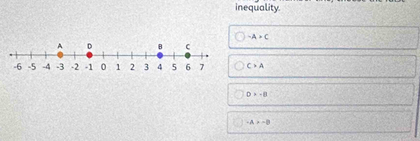 inequality
-A>C
C>A
D>-B
-A>-B