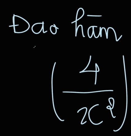 Dao ham
( 4/x^4 )