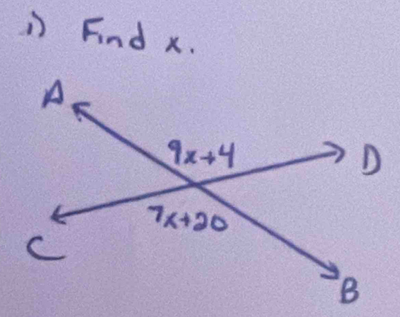 Find x.