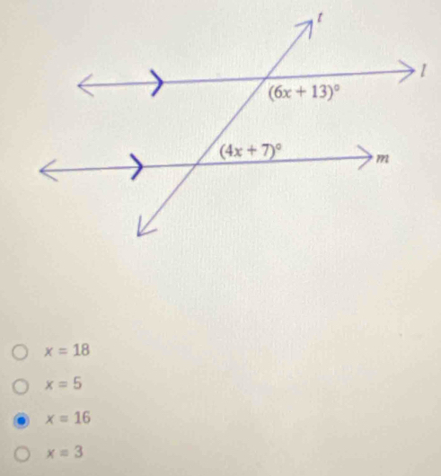 x=18
x=5
x=16
x=3