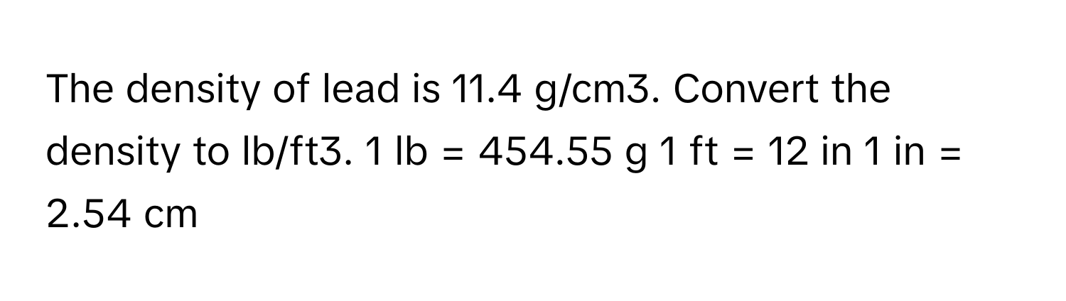 G Cm3 To Lb Ft3