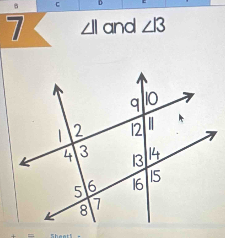 7
∠ llan ∠ I3
= Sheet1