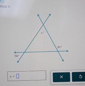 Find x.
x=□
× K