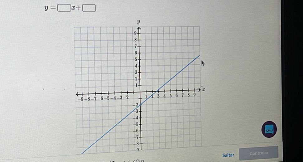 y=□ x+□
Saltar Controlar