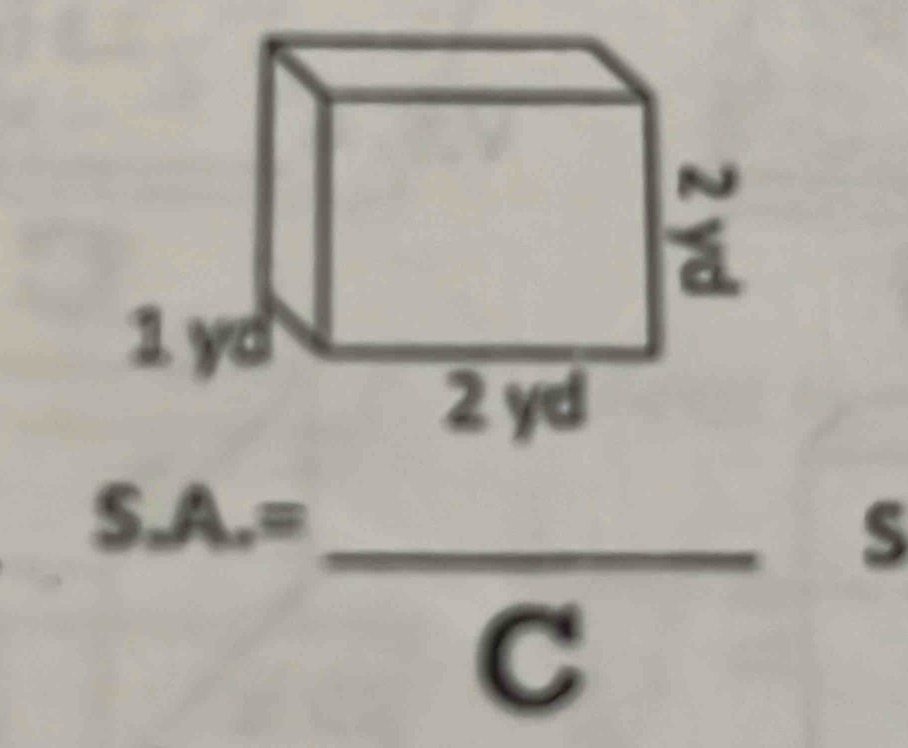 S.A.= frac C _ S