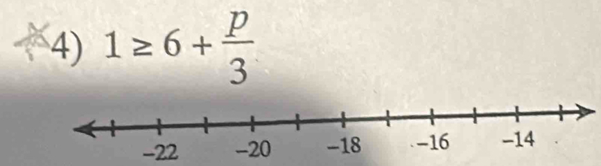 1≥ 6+ p/3 