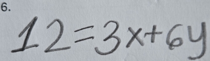 12=3x+6y