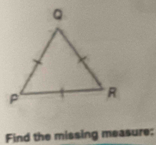 Find the missing measure: