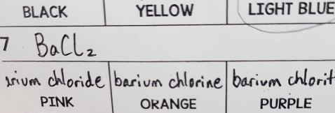 BLACK YELLOW LIGHT BLUE
7
PINK ORANGE PURPLE