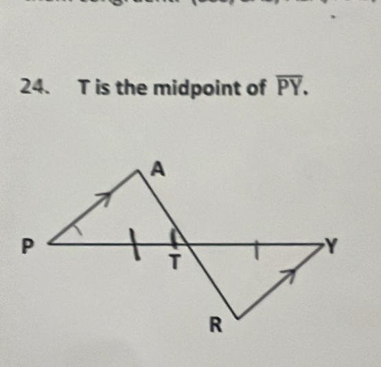 T is the midpoint of overline PY.