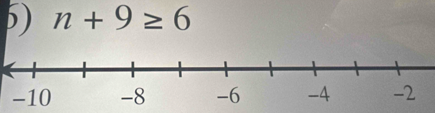 n+9≥ 6