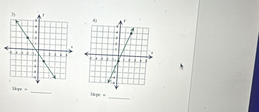 =Slope = _ Slope =