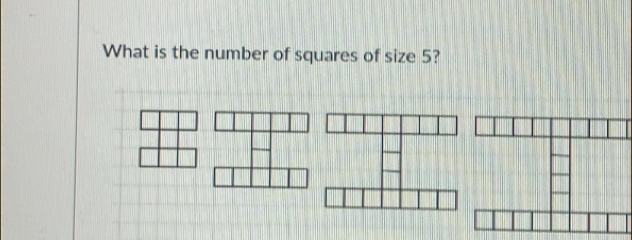 What is the number of squares of size 5?