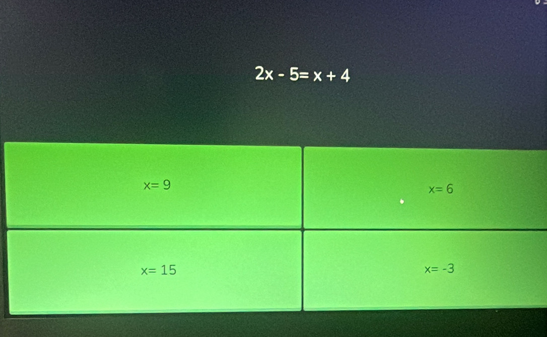 2x-5=x+4