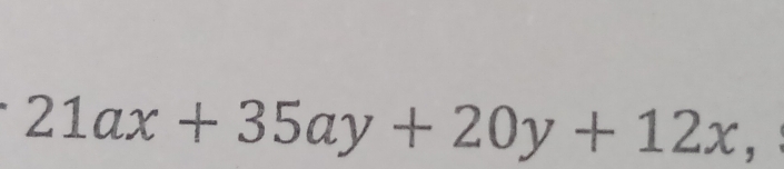 21ax+35ay+20y+12x