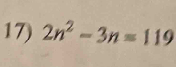 2n^2-3n=119