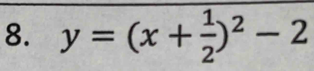 y=(x+ 1/2 )^2-2