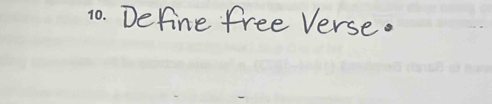 Define free Verse.