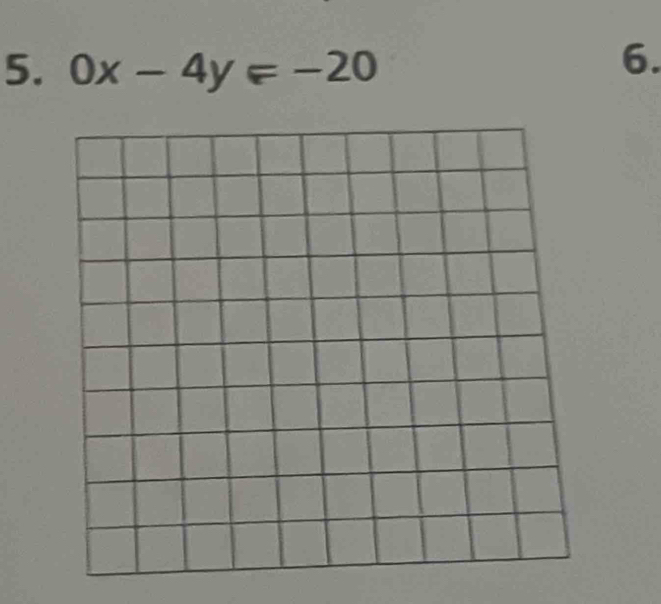 0x-4y=-20
6.