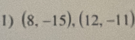 (8,-15), (12,-11)