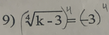 √k -3 = 3