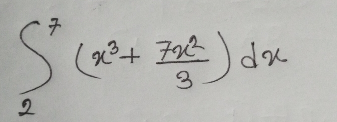 ∈t _2^(7(x^3)+ 7x^2/3 )dx