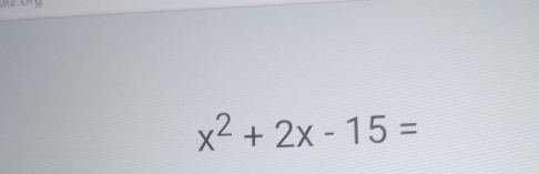 x^2+2x-15=