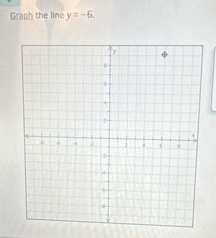 Graph the line y=-6.