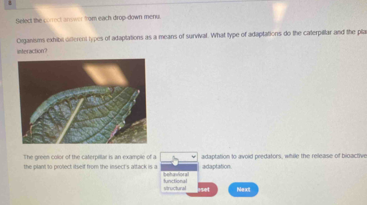 Solved: Select the correct answer from each drop-down menu. Organisms ...