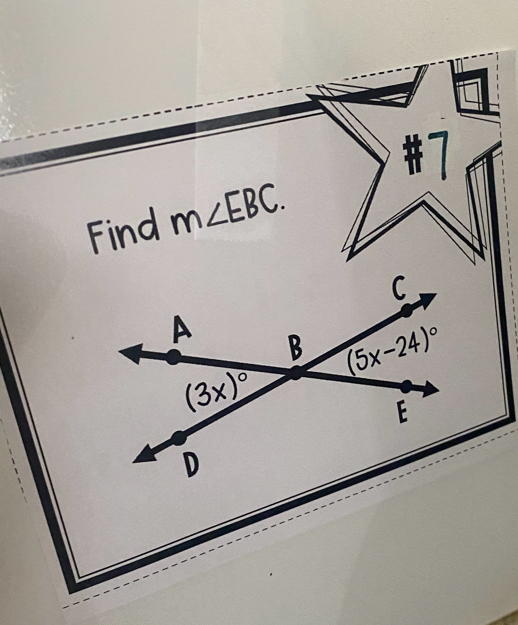 Find m∠ EBC.