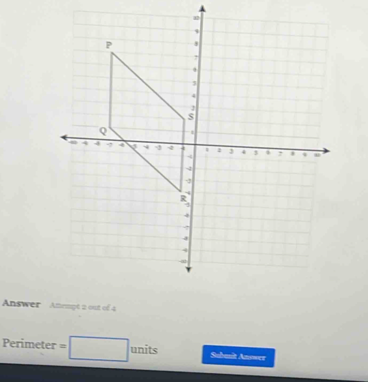 Perimeter =□ units Submlt Answer