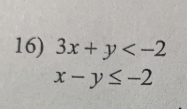 3x+y
x-y≤ -2