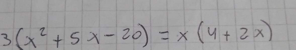 3(x^2+5x-20)=x(4+2x)