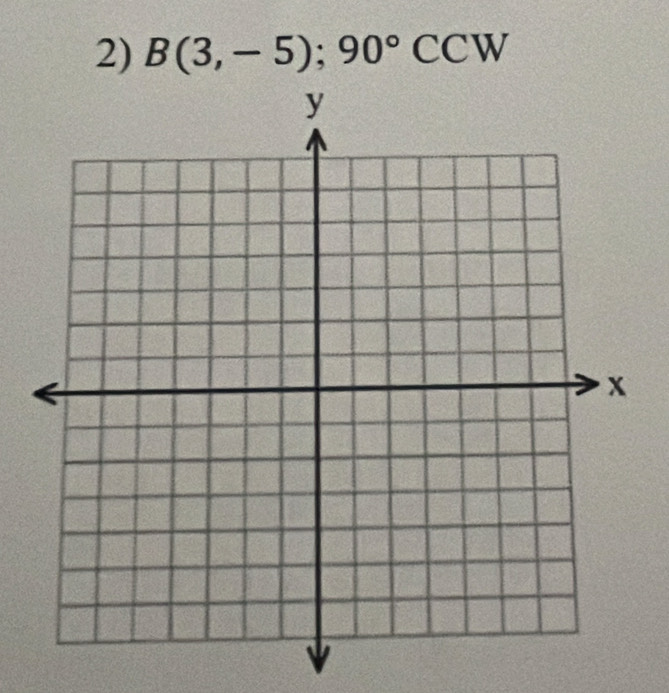 B(3,-5);90°CCW