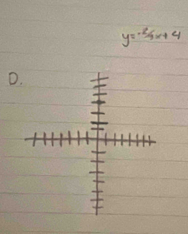 y=-2/3x+4
D.