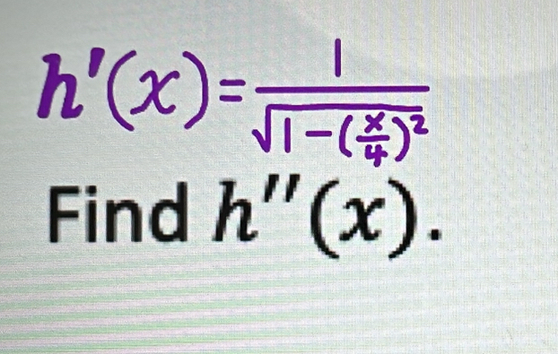 Find h''(x).